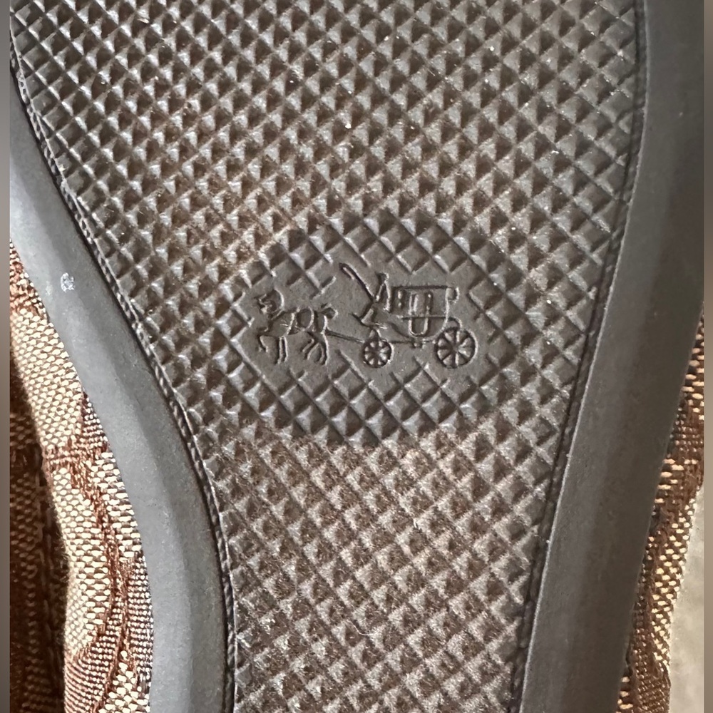 COACH Chelsea Ballet Flat Classic
Signature Logo Tan Fabric Brown
Leather - Picture 3 of 4